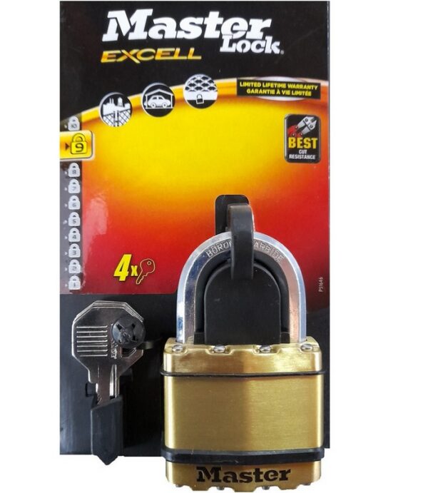 Λουκέτο EXCELL Υψίστης Ασφαλείας της MASTERLOCK, 50mm με Μπρούτζινο Φινίρισμα MASM5BD