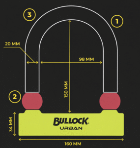 Λουκέτο για μοτοσυκλέτες και ακριβά ποδήλατα Bullock Urban