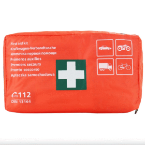 Φαρμακείο αυτοκινήτου πλήρως εξοπλισμένο, με υφασμάτινη θήκη E.U. Σύμφωνα με τους νέους κανονισμούς του Υπουργείου